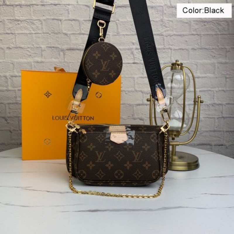 Louis Vuitton Multi Pochette Accesoires M44813 Black