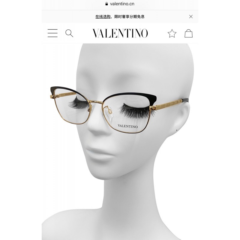 Valentino VA1022 Eyeglasses In Black Gold