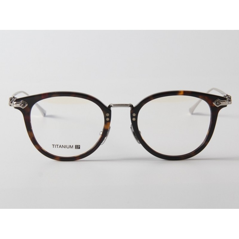 Chrome Hearts FANX HUNEY Titanium Eyeglasses In Tortoise Silv