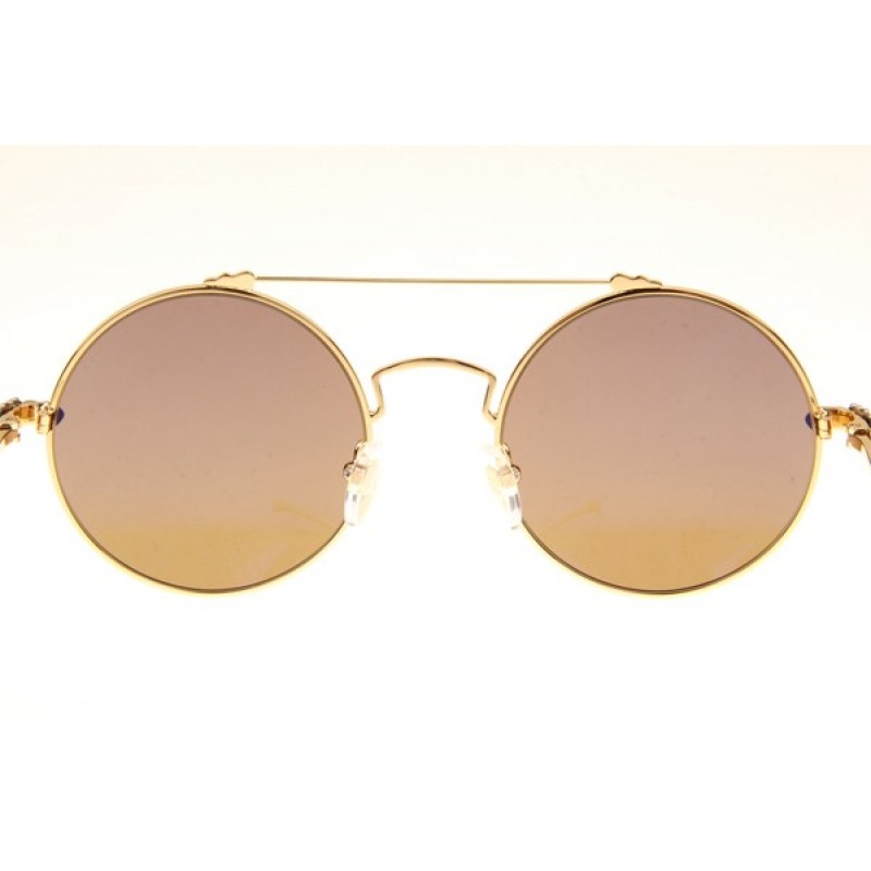 Chrome Hearts Prawn Queen Sunglasses In Gold Brown