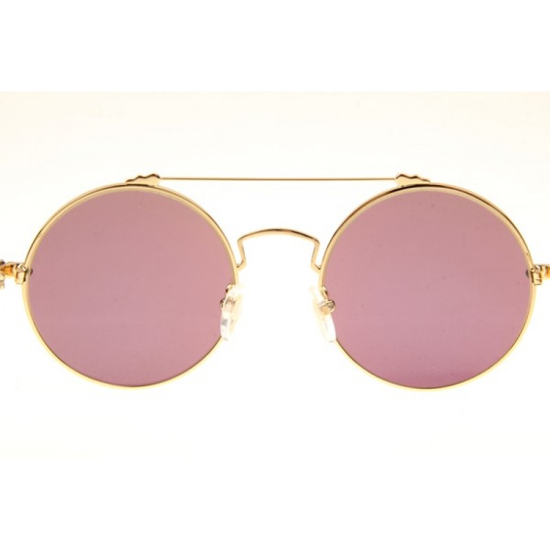 Chrome Hearts Prawn Queen Sunglasses In Gold Green Flash