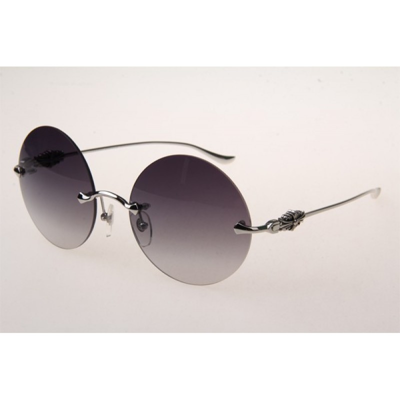 Chrome Hearts Ovaryeasy II Sunglasses In Silver Wi...