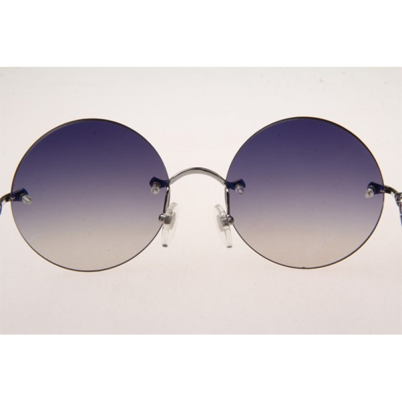 Chrome Hearts Ovaryeasy II Sunglasses In Silver With Grey Gradient Lens