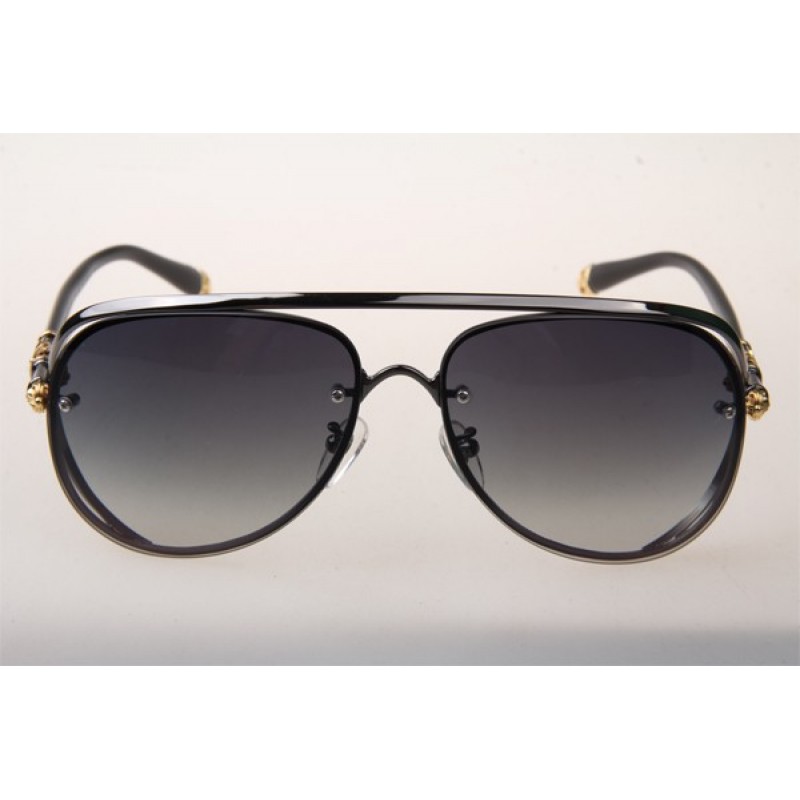 Chrome Hearts Ms-Teraker Sunglasses In Black With Grey Gradient Lens
