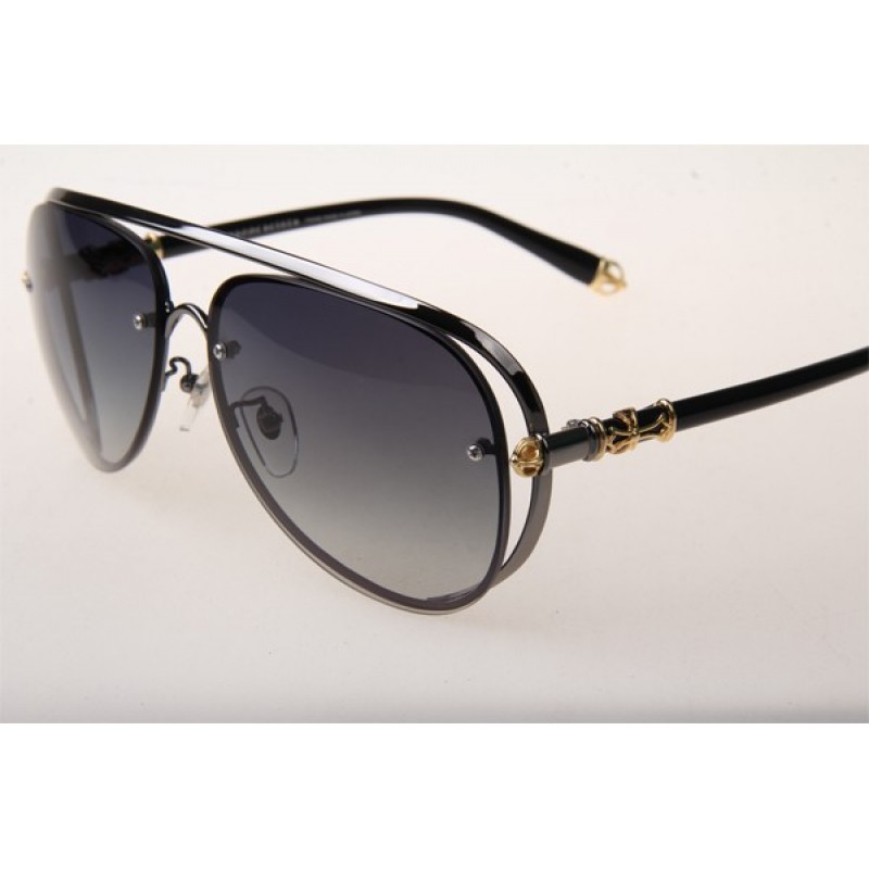 Chrome Hearts Ms-Teraker Sunglasses In Black With Grey Gradient Lens