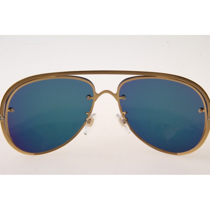 Chrome Hearts Ms-Teraker Sunglasses In Gold Tortoise With Yellow Lens