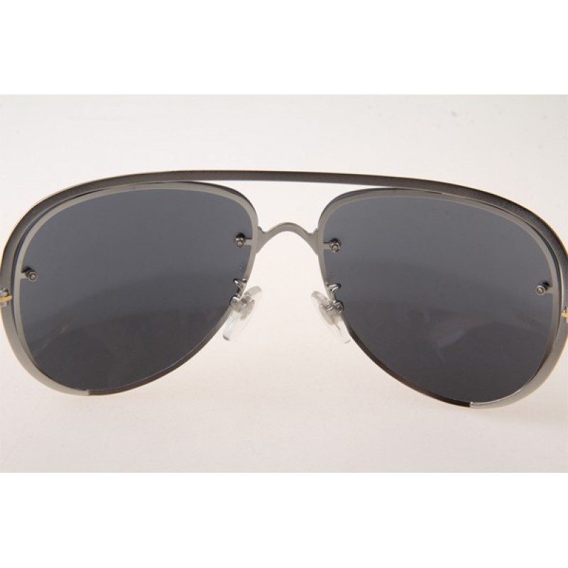 Chrome Hearts Ms-Teraker Sunglasses In Silver With Mirror Lens