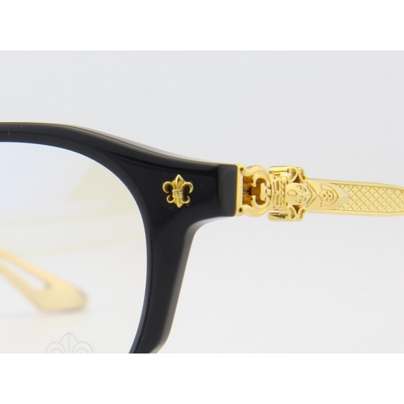 Chrome Hearts SPUR ME Titanium Eyeglasses In Black Gold