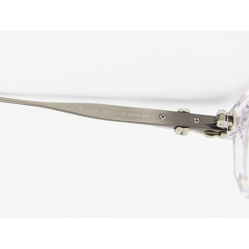 Chrome Hearts SPUR ME Titanium Eyeglasses In Transparent Silv