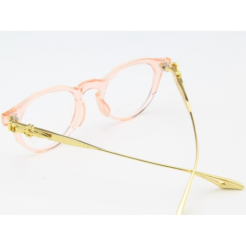 Chrome Hearts SPUR ME Titanium Eyeglasses In Pink Gold