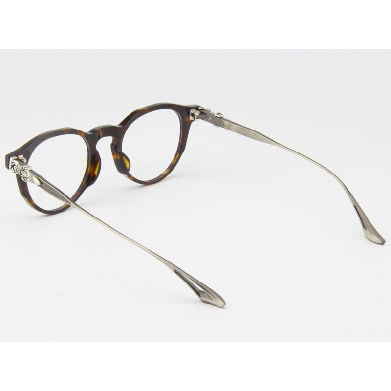 Chrome Hearts SPUR ME Titanium Eyeglasses In Tortoise Silver