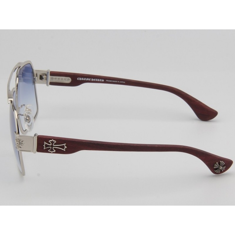 Chrome Hearts HUMMER-I Wood Sunglasses In Blue Silver
