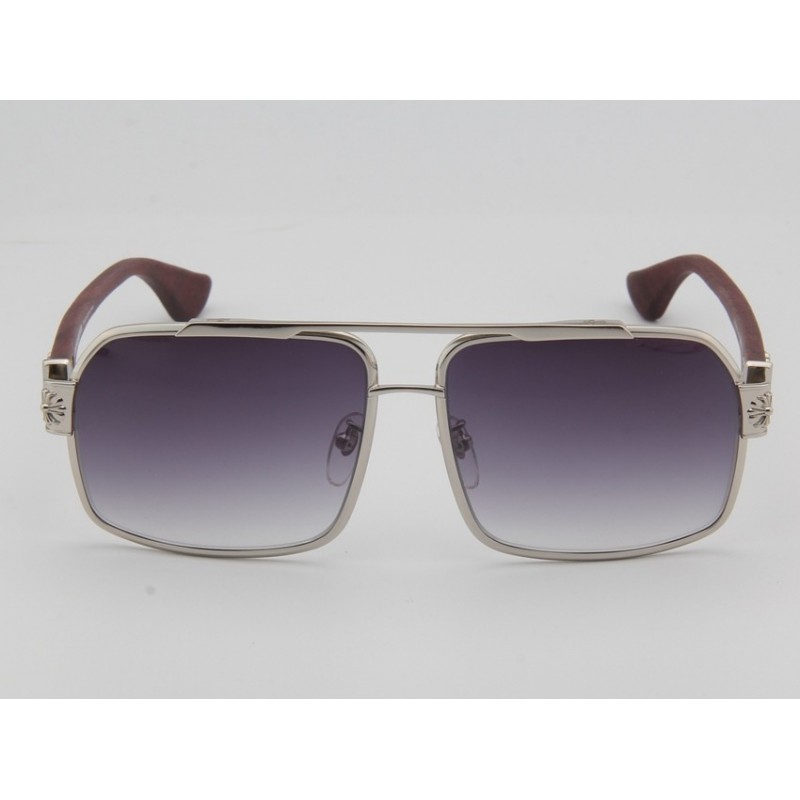 Chrome Hearts HUMMER-I Wood Sunglasses In Grey Silver