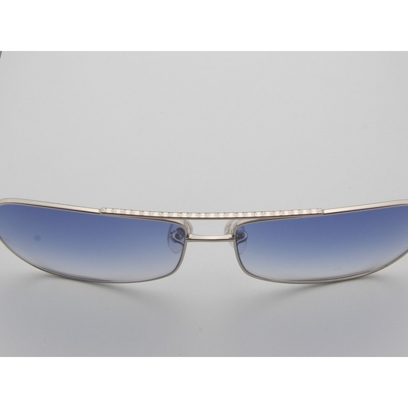 Chrome Hearts TANK SLAPPE Wood Sunglasses In Blue