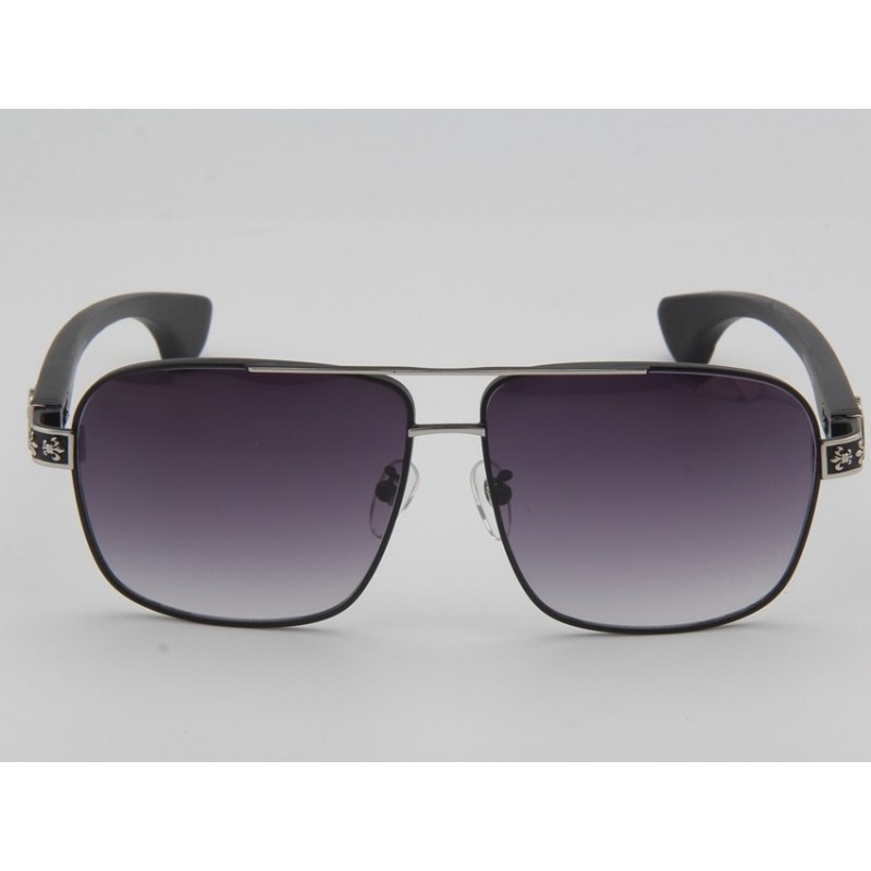 Chrome Hearts THROB Wood Sunglasses In Grey Black
