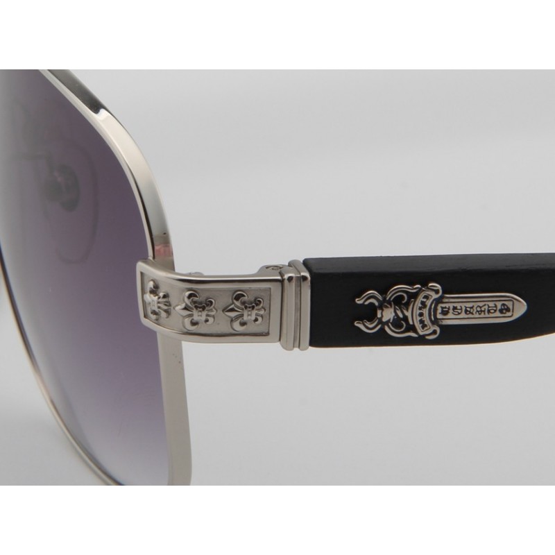 Chrome Hearts THROB Wood Sunglasses In Grey Silver