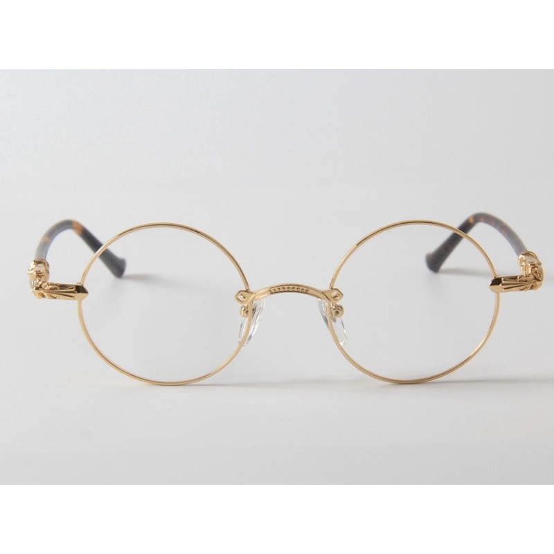 Chrome Hearts WOLFY Eyeglasses In Gold Tortoise
