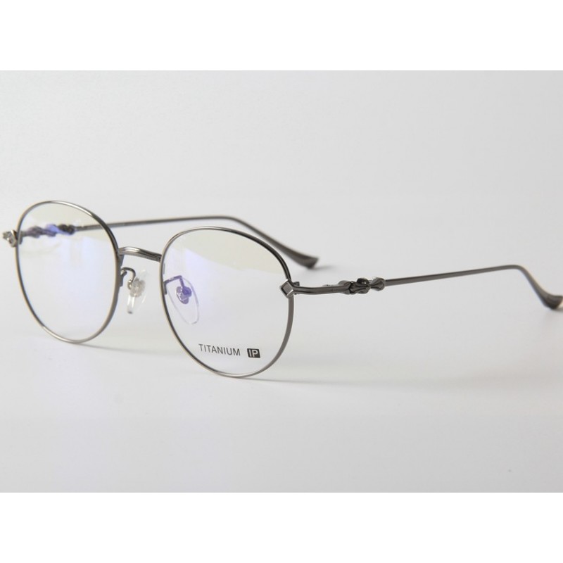 Chrome Hearts THERMOSII Round Titanium Eyeglasses In Gunmetal