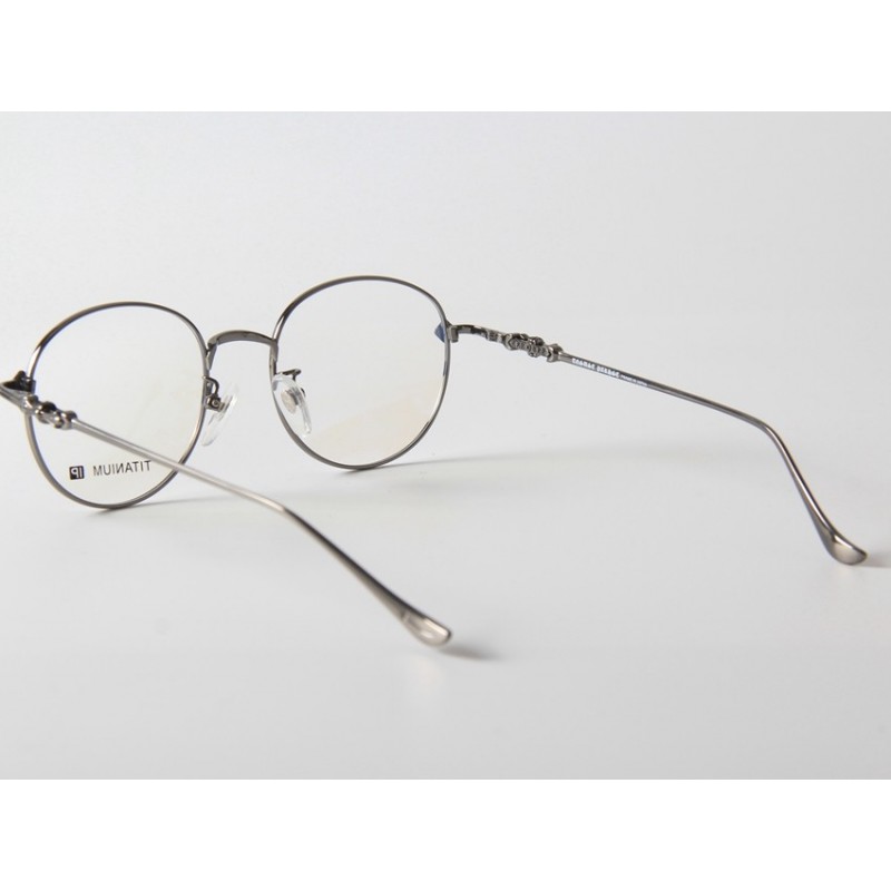 Chrome Hearts THERMOSII Round Titanium Eyeglasses In Gunmetal