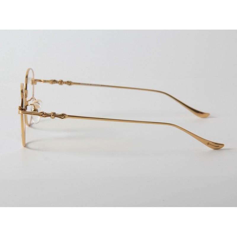 Chrome Hearts THERMOSII Round Titanium Eyeglasses In Gold