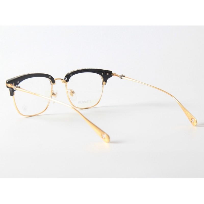 Chrome Hearts SLUNTRADICTIOU Titanium Eyeglasses In Black Gol