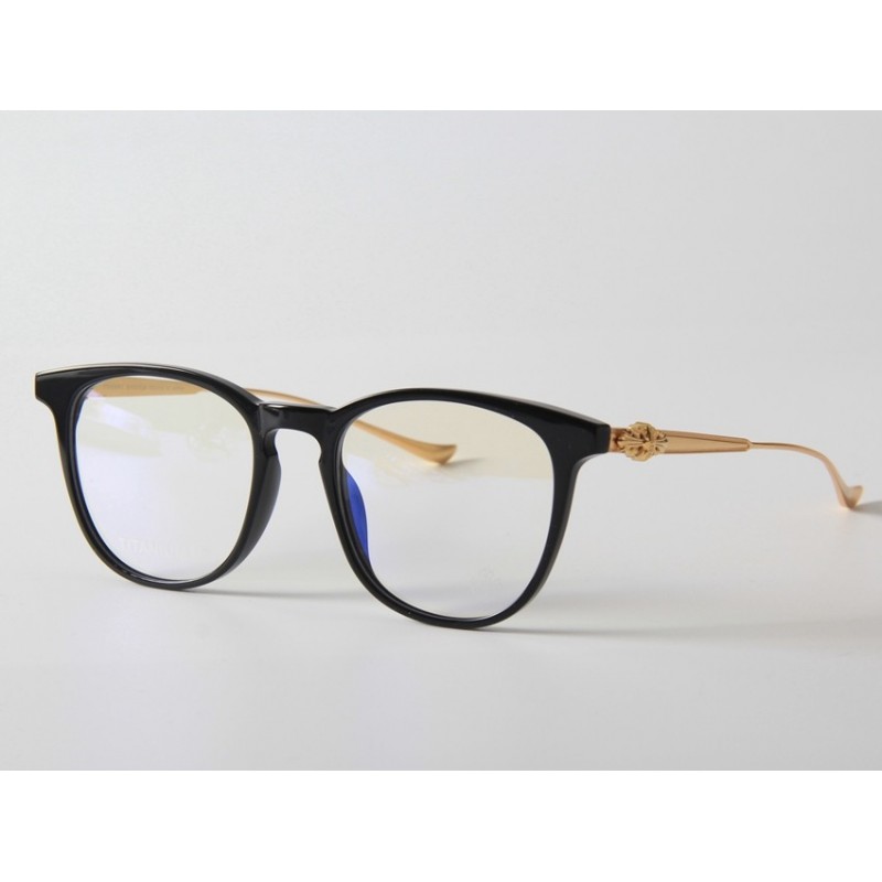 Chrome Hearts PLUCK Titanium Eyeglasses In Black Gold