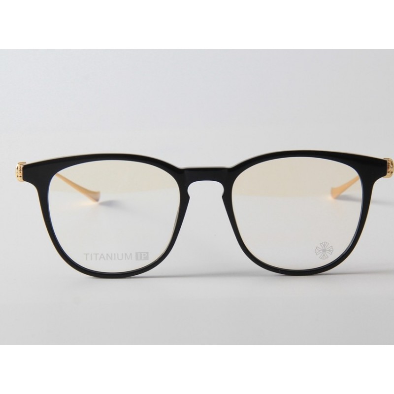 Chrome Hearts PLUCK Titanium Eyeglasses In Black Gold