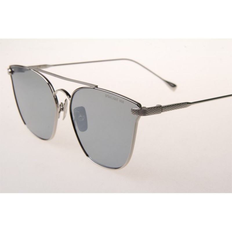Dita Flight 006 Sunglasses In Silver With Mirror Lens
