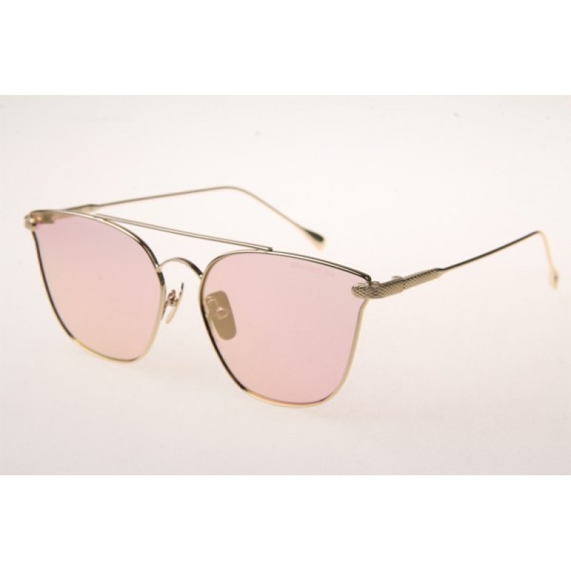 Dita Flight 006 Sunglasses In Gold With Pink Lens