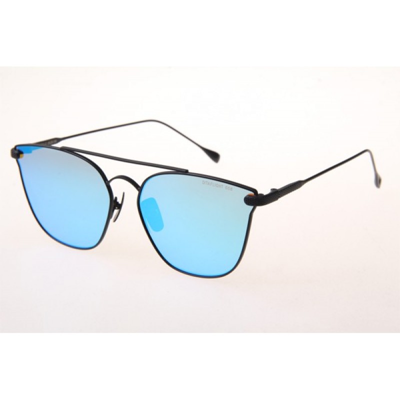 Dita Flight 006 Sunglasses In Black With Blue Lens