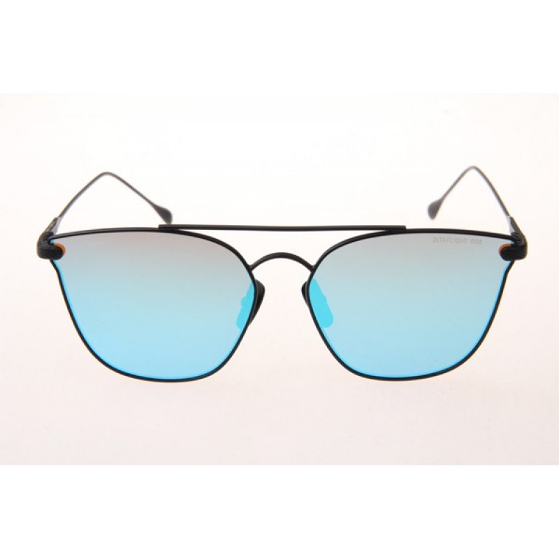 Dita Flight 006 Sunglasses In Black With Blue Lens