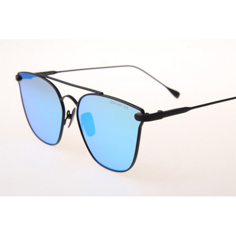 Dita Flight 006 Sunglasses In Black With Blue Lens