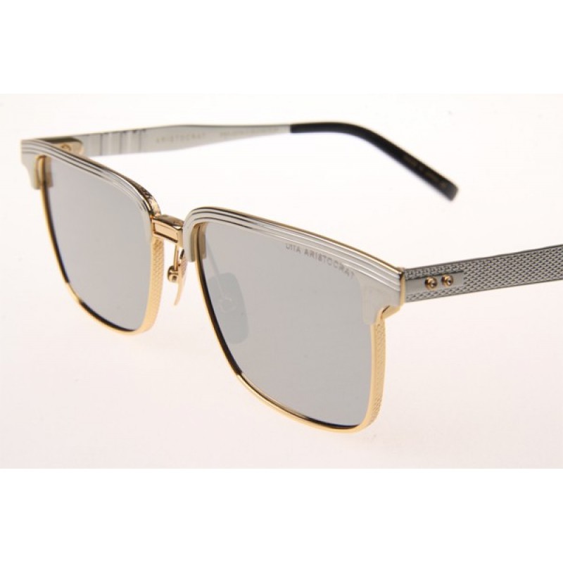 Dita Aristocrat Sunglasses In Gold Silver With Mirror Lens