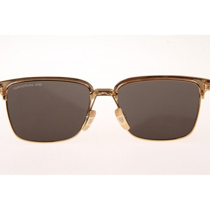 Dita Aristocrat Sunglasses In Gold Silver With Mirror Lens