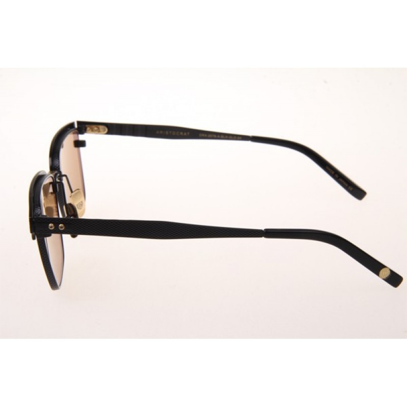 Dita Aristocrat Sunglasses In Gold Black With Brown Lens