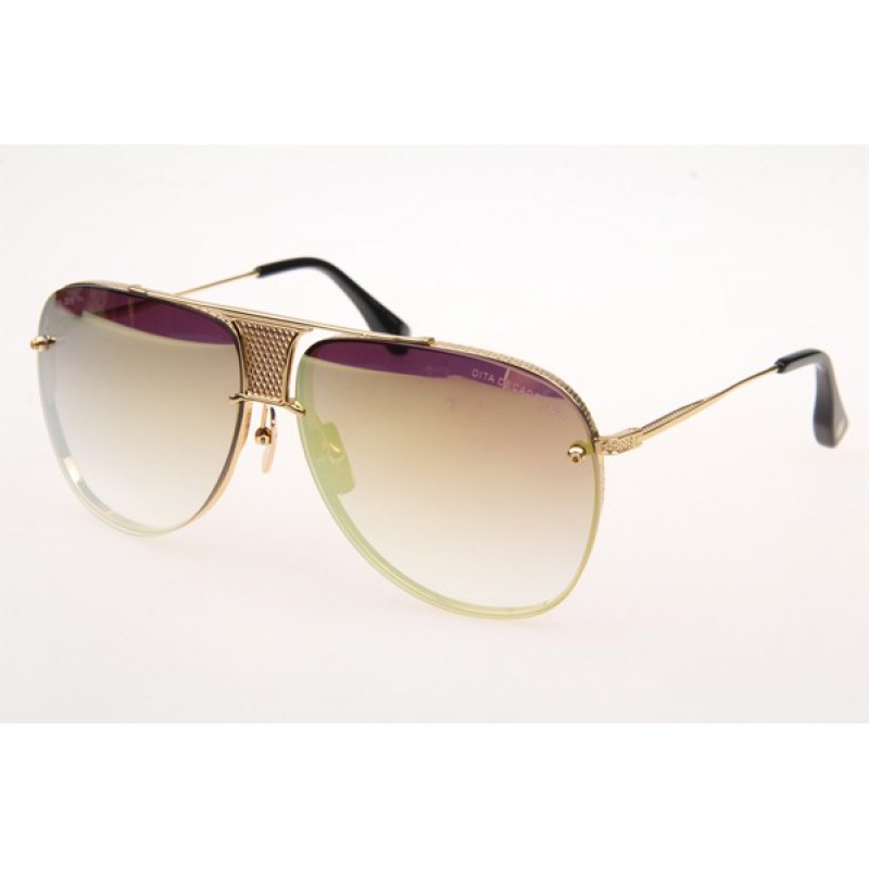 Dita Decade Two Sunglasses in Gold With Yellow Lens