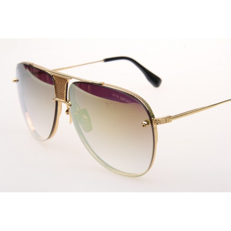 Dita Decade Two Sunglasses in Gold With Yellow Lens