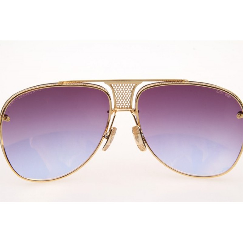 Dita Decade Two Sunglasses in Gold With Yellow Lens