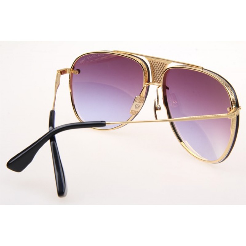 Dita Decade Two Sunglasses in Gold With Yellow Lens