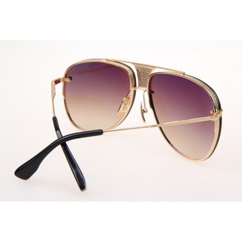 Dita Decade Two Sunglasses in Gold With Gradient Brown Lens
