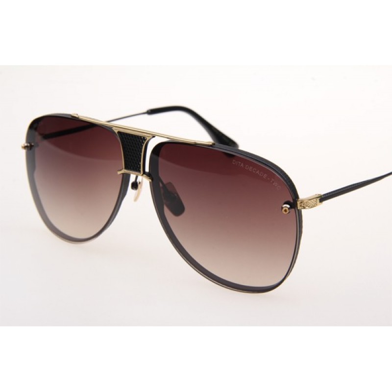 Dita Decade Two Sunglasses in Black With Gradient Brown Lens