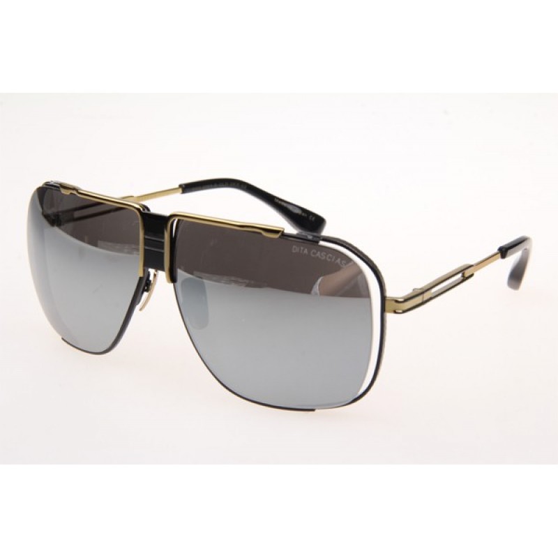 Dita Cascais DRX2065-B Sunglasses In Black Gold With Mirror Lens