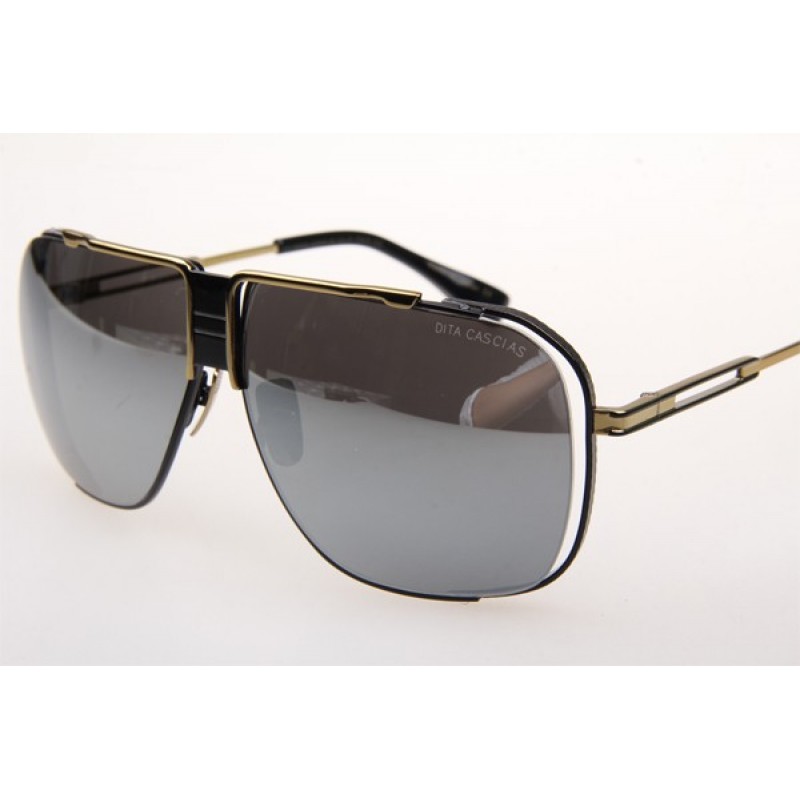 Dita Cascais DRX2065-B Sunglasses In Black Gold With Mirror Lens