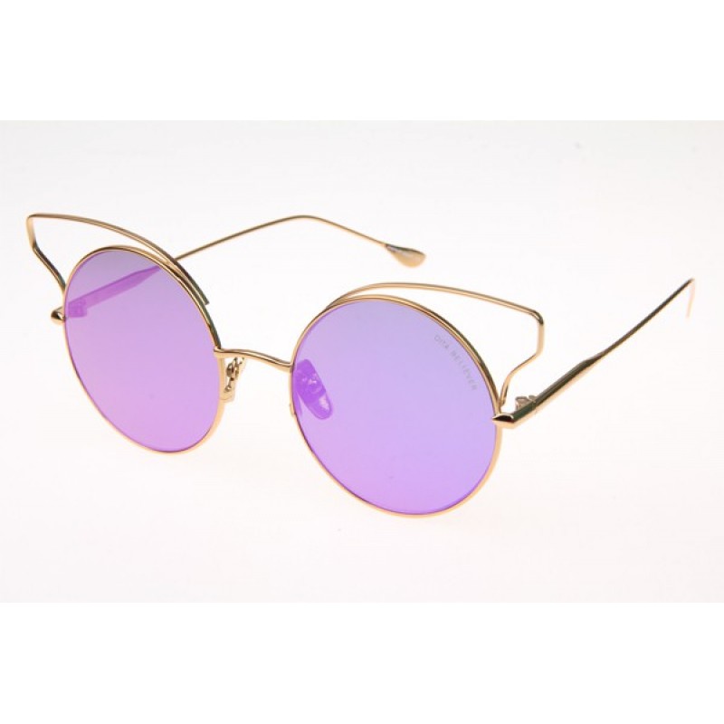 Dita HEARTBREAKER Sunglasses In Gold with Purple Lens