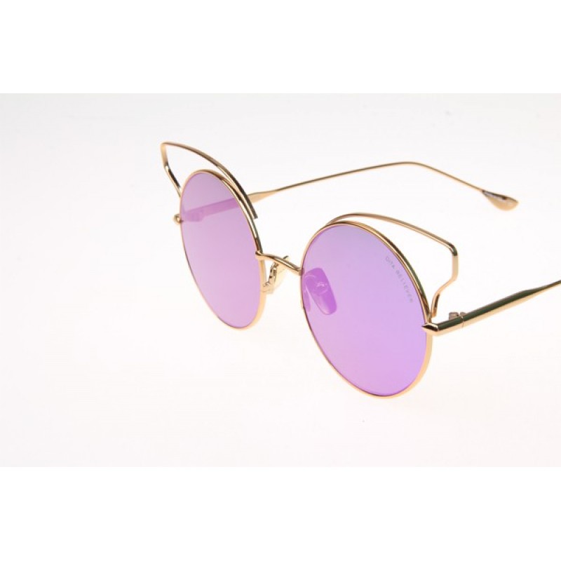 Dita HEARTBREAKER Sunglasses In Gold with Purple Lens