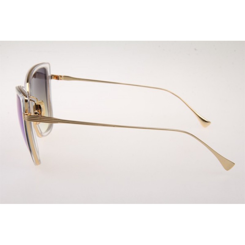 Dita Sunbird Sunglasses In Transparent With Blue Flash Lens