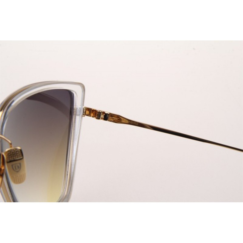 Dita Sunbird Sunglasses In Transparent With Blue Flash Lens