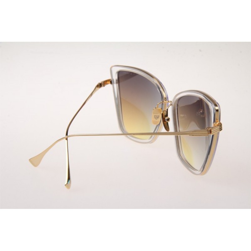 Dita Sunbird Sunglasses In Transparent With Blue Flash Lens