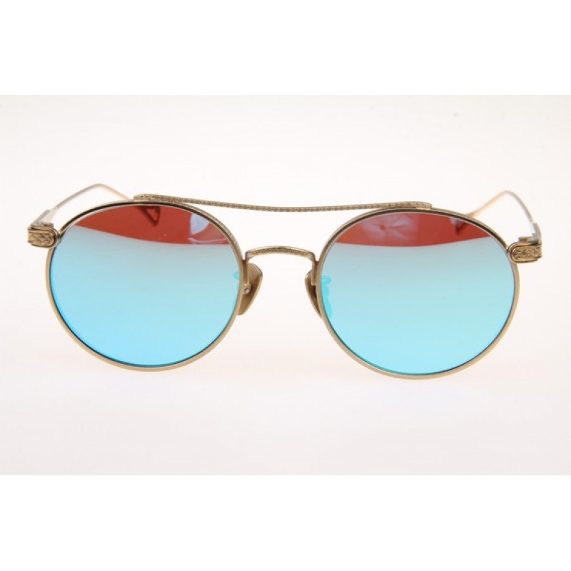Dita T0828 Sunglases In Gold With Blue Flash Lens