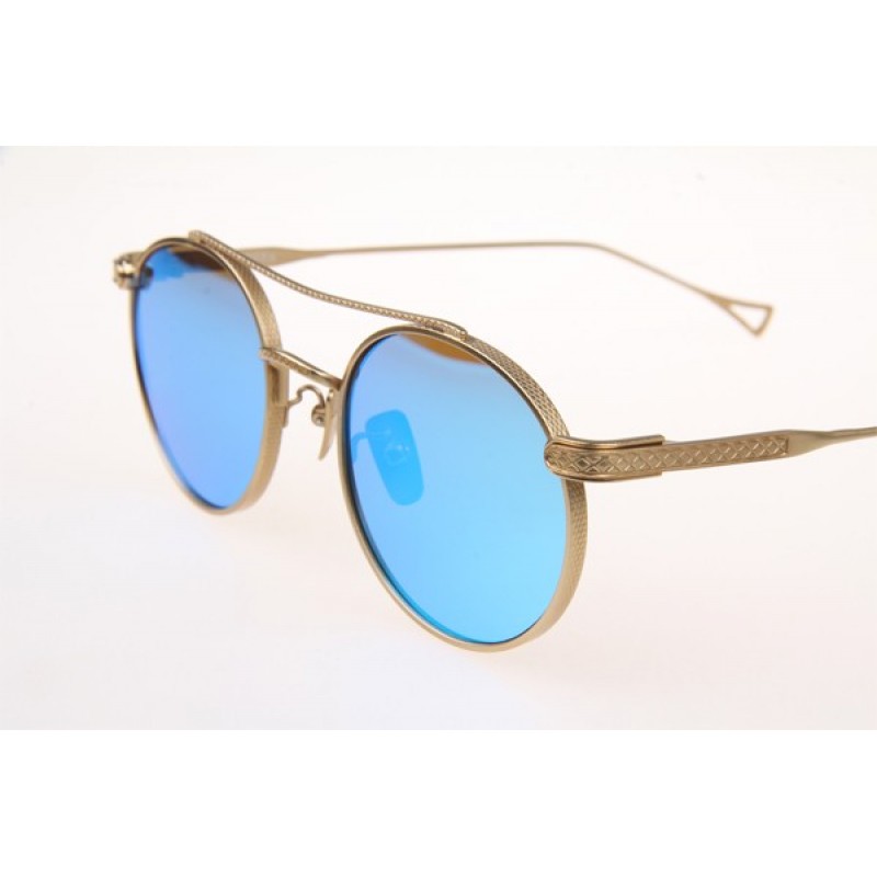 Dita T0828 Sunglases In Gold With Blue Flash Lens